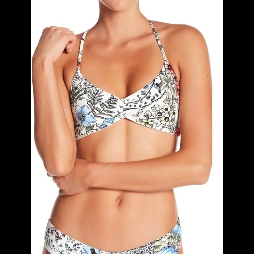 Vince Camuto reversible floral bikini top. NWT